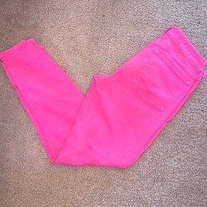 J.Crew Hot Pink Ankle Jeans